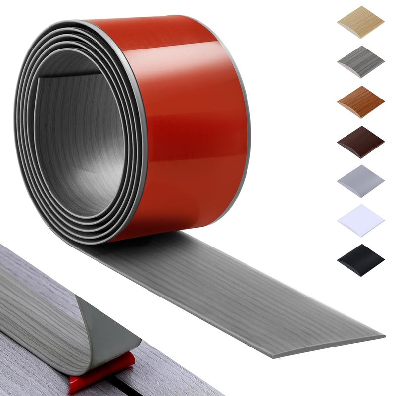 bnell Floor Transition Strip - Self Adhesive Vinyl Laminate Cover Strip 3" Flat Divider for Joining Gaps and Doorway Transitions (3.3Ft, 7.6cm, Ash Wood Grain) - Image 1